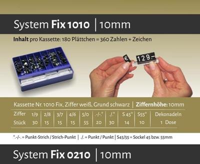 Prijscassette Fix 1010 zwartwit