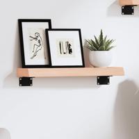 Wandschap 40x10x4 cm onbehandeld massief eikenhout - thumbnail