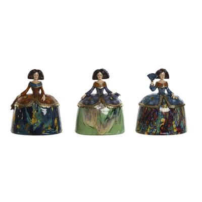 Decoratieve figuren Home ESPRIT Multicolour Romantiek 21,5 x 15,5 x 25,5 cm (3 Stuks) Decoratieve figuren Home ESPRIT Multicolour Romantiek 21,5 x 15,5 x 25,5 cm (3 Stuks)