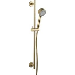 Saqu Shine glijstangset met 3 straalsoorten geborsteld messing