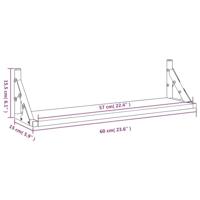 Wandschappen 2 st 60x15x15,5 cm sonoma eikenkleurig - thumbnail
