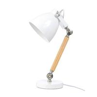 Lifetime bureaulamp hout / metaal - wit - thumbnail