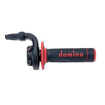 Domino gasdraaigreep armatuur "kre03". throttle grips alu sw 2-pull w.rubber a0