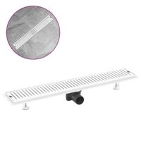 vidaXL Doucheafvoer gesleufd 73x14 cm roestvrij staal - thumbnail