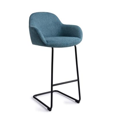 Jesper Home Barkruk 'Kushi' Arch Black, kleur Ocean Eyes (zithoogte 78cm)