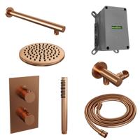 Inbouw Regendouche Set Brauer Copper Edition Wanduitloop Ronde Hoofddouche 20 cm Koper Brauer - thumbnail