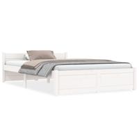 Bedframe massief hout wit 135x190 cm - thumbnail