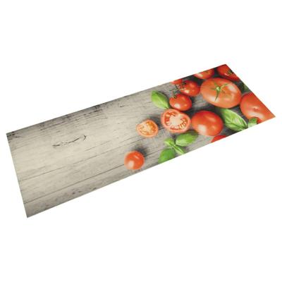VidaXL Keukenmat wasbaar tomatenprint 45x150 cm fluweel