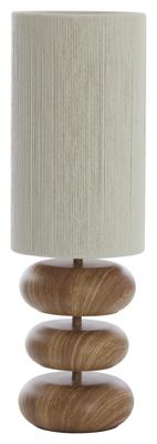 Light & Living TafellampDanialo hout met crème 60cm - 1891043