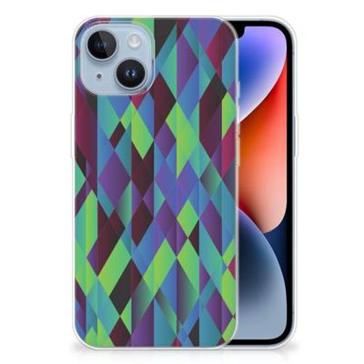 Apple iPhone 14 | TPU Hoesje | Abstract Green Blue