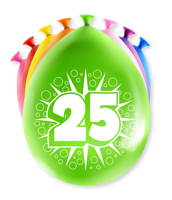25 Jaar Ballonnen (8st) - thumbnail
