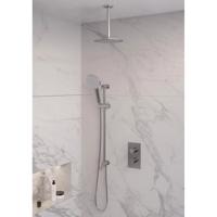 Inbouw Regendouche Set Brauer Brushed Edition Plafond Uitloop Ronde Hoofddouche 20 cm Met Handdouche 3 Standen en Glijstang RVS Look Brauer - thumbnail