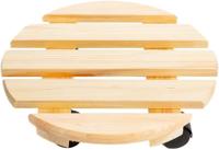 Cti Plantenroller - Plantentrolley - Voor binnen en buiten - draagvermogen tot 80 kg - rond-vurenhout - 30x30cm - thumbnail