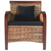 Fauteuil handgeweven rattan - thumbnail
