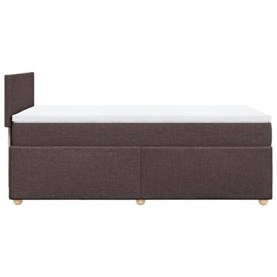 Boxspring met matras stof donkerbruin 120x200 cm