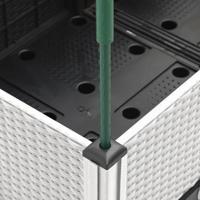 Plantenbak met latwerk 160x40x142,5 cm polypropeen wit - thumbnail