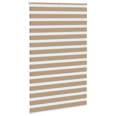 VidaXL Zebra blind 140x230 cm stofbreedte 135,9 cm polyester zandbruin VidaXL Zebra blind 140x230 cm stofbreedte 135,9 cm polyester zandbruin