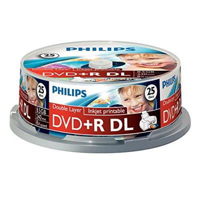 Dvd+r philips 8.5gb dl 8x iw sp (25)
