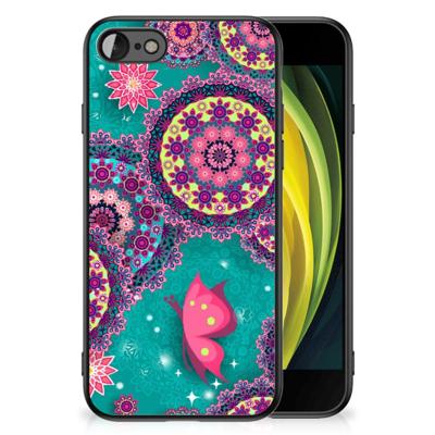 iPhone SE 2022 | SE 2020 | 7/8 Leuk Telefoonhoesje Cirkels en Vlinders