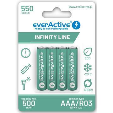 Oplaadbare batterijen everActive Ni-MH R03 AAA 550 mAh Infinity Line