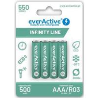 Oplaadbare batterijen everActive Ni-MH R03 AAA 550 mAh Infinity Line - thumbnail