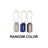 Masterlock 30mm address tag padlock - zinc body - 15cm steel cable with vinyl cov - 4684EURD - thumbnail