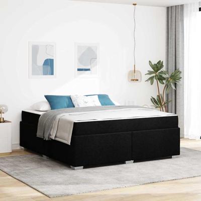 Bedframe Anders Zwart 180 x 200 cm Stof