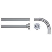 Douchegordijnstangset Seallux diameter 28 mm 90x90 cm Chroom - thumbnail