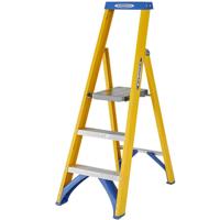 Fiberglass Trap Werner platform stepladder | 1x3 - 7170318 - thumbnail