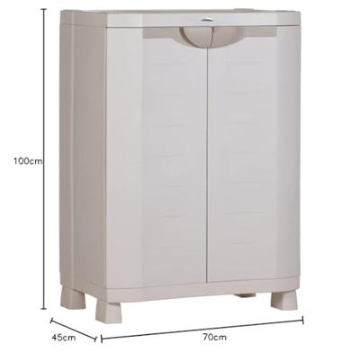 RUIMTESVER 70 PLASTIKEN 2 deuren lage kast met planken - l 70 xb 45 xh 100 cm - Space SAVER bereik - Binnen en buiten RUIMTESVER 70 PLASTIKEN 2 deuren lage kast met planken - l 70 xb 45 xh 100 cm - Space SAVER bereik - Binnen en buiten