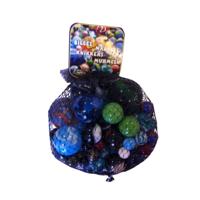 Knikkers 1 kilo gemixt glas in netje - thumbnail