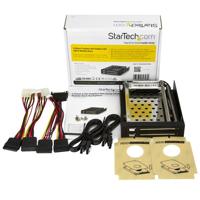 StarTech.com SATA wissellijst 3,5 inch zonder bandjes, mobiele harde schijf, opslagrek voor 2 x 6,4 cm (2,5 inch) hot-swap HDD in zwart - thumbnail
