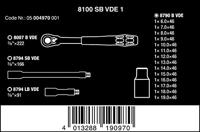Wera 8100 SB VDE 1 Zyklop ratelset, geïsoleerd, voorzien van omschakelpal, 3/8" aandrijving, metrisch, 17-delig - 1 stuk(s) - 05004970001 - thumbnail