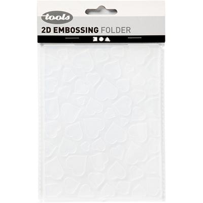Creativ Company Embossing folder , harten, afm 11x14 cm, dikte 2 mm, 1 stuk Creativ Company Embossing folder , harten, afm 11x14 cm, dikte 2 mm, 1 stuk