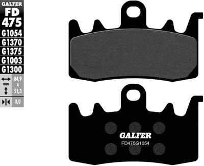 GALFER remblokken "fd475" brake pad fd475 g1054 organic street