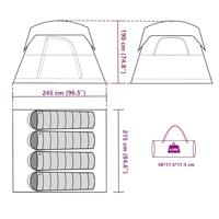 Tent 4-persoons waterdicht oranje - thumbnail