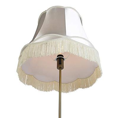 QAZQA Vloerlamp brons met Granny kap crème 45 cm verstelbaar - Parte
