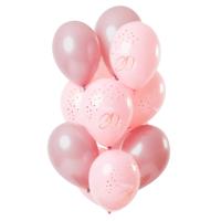 Ballonnen Set 30 Jaar Roze Premium - 12 Stuks - thumbnail