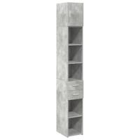 Opbergkast smal 30x42,5x225 cm bewerkt hout betongrijs - thumbnail