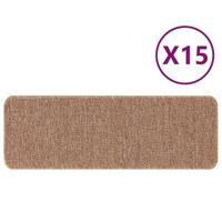 VidaXL Antislip trapmatten latex achterkant 15 pcs geel 60 x 25 cm pp - thumbnail