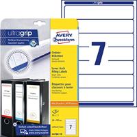 Avery-Zweckform Ordneretiketten L4760-10 38 x 192 mm Papier Wit Permanent hechtend 70 stuk(s) - thumbnail