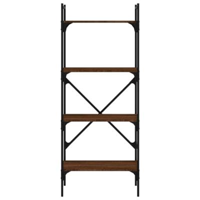 Boekenkast 4-laags 56x31,5x138,5 cm bewerkt hout bruineiken