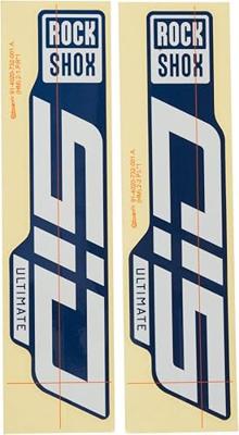 ROCKSHOX decor set decal set rs glossy white for blue sliders