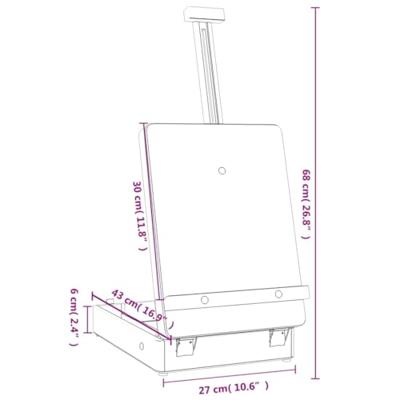 VidaXL Tafelezel 27x43x68 cm massief grenenhout VidaXL Tafelezel 27x43x68 cm massief grenenhout