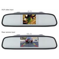 PZ603 auto Video Monitor HD Auto Parking LED Night Vision CCD Reverse Rear View Camera met 4 3 inch auto achteruitkijkspiegel - thumbnail