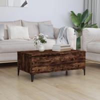 Salontafel 90x50x36,5 cm bewerkt hout gerookt eikenkleurig - thumbnail