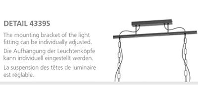 Eglo HanglampBrickfield met twee smoke glazen - 43395