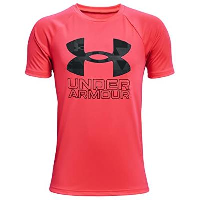 Kinder-T-Shirt met Korte Mouwen Under Armour Tech Hybrid Rood - Maat: XL - thumbnail