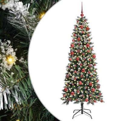 Kunstkerstboom met 300 LED Groen 180 cm PVC en Plastic en Staal