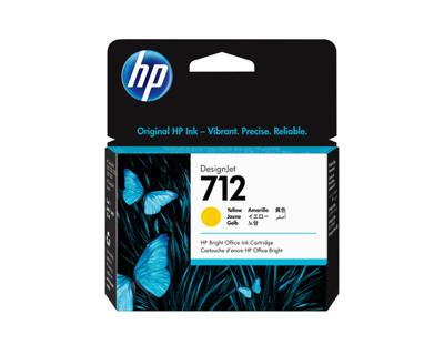 HP inktcartridge 712, 29 ml, OEM 3ED69A, geel HP inktcartridge 712, 29 ml, OEM 3ED69A, geel
